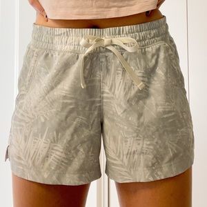 Palm Tree Print Athletic Shorts